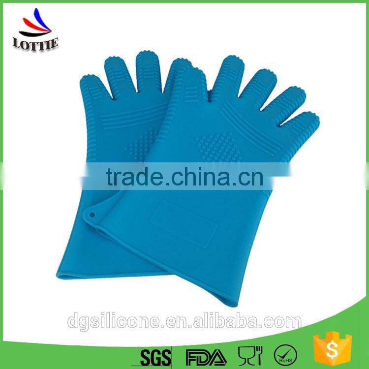 Hot sale kitchen waterproof silicone oven gloves heat resistant silicon gloves for cooking/silicone mitts