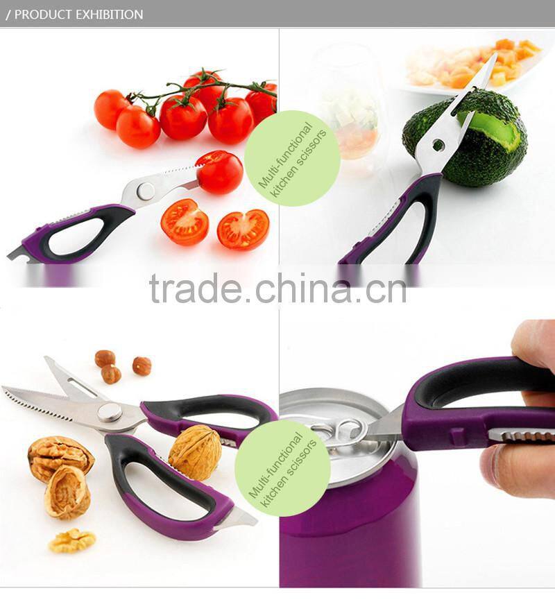 MARX Super Combo Multi Purpose 5 Blade Herb Scissors + Heavy Duty Multifunction Kitchen Shears set for Chicken,Poultry,Fish,Meat