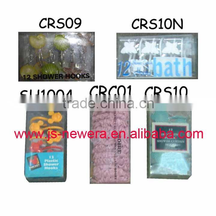 METAL buckle shower curtain hooks/ stainless steel shower curtain hooks/shower curtain hooks