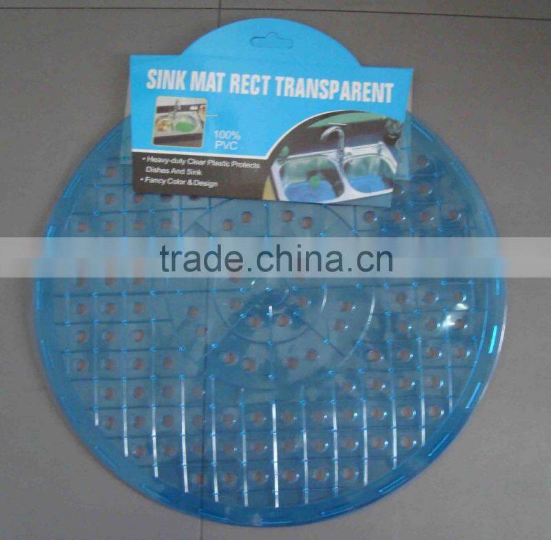 Promotional round shape plastic kitchen anti-slip sink mat