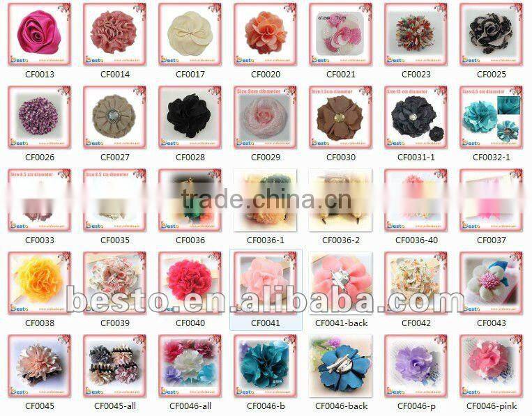LF0205 New design decorative fake leather flower brooch