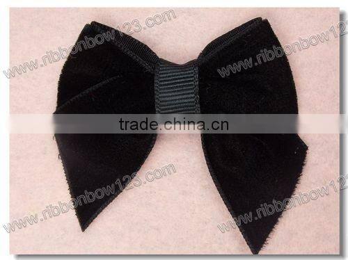 black velvet bow ribbon as cloth bow & garment accessory