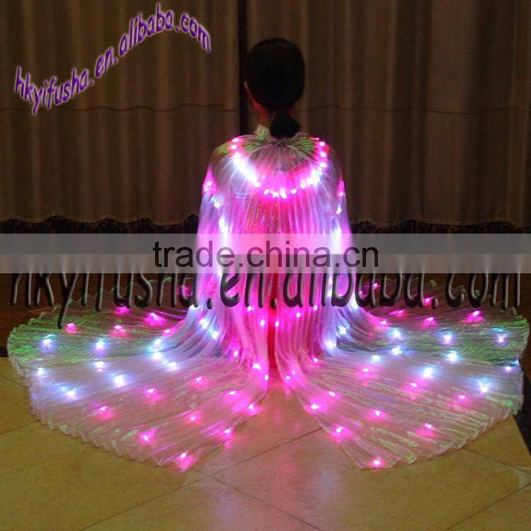 Yifusha double colors LED wings for belly dance