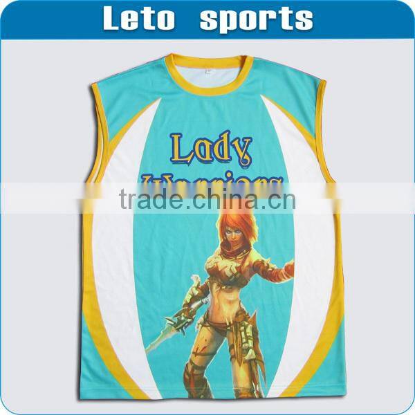 Custom sublimation sleeveless football jersey