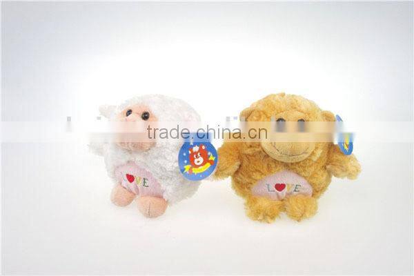 So cute mini soft plush lamb toys for crane machine