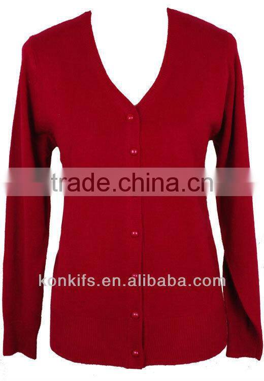 Womens Cardigan V-Neck Sweater