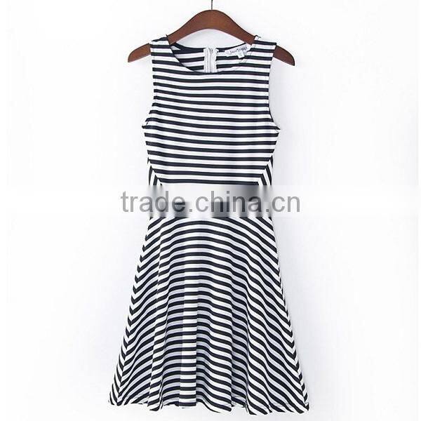 HD-D143 hot design elegant fashion stripped women dress/casual ladies dress