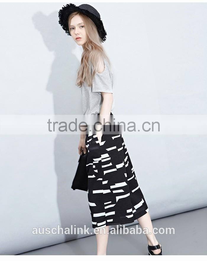 korean style ladies chic popular casual chiffon pants factory price