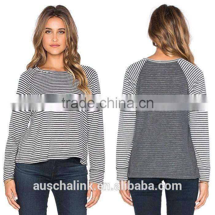 high quality comfortable breathable stripe long sleeve t shirt
