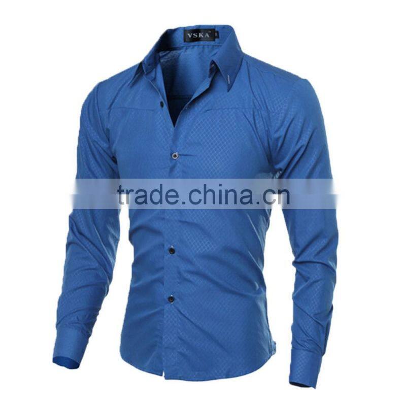 szxx New Fashion Mens Slim Fit Shirt Long Sleeve Dress Shirts