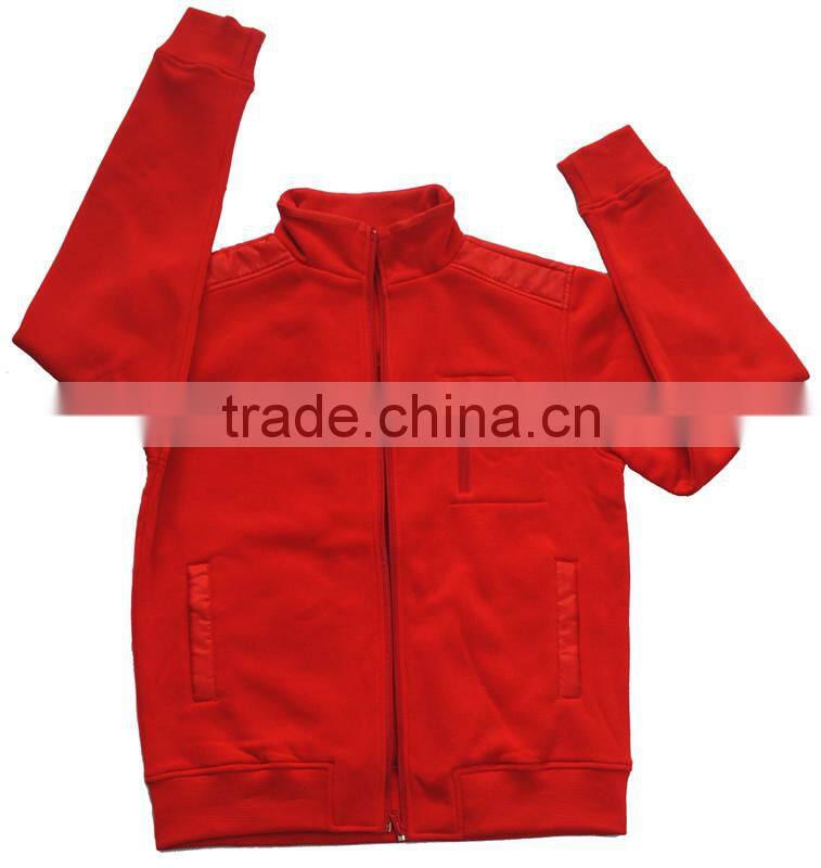 2016 Trendy style polar fleece 260g mens jacket with red