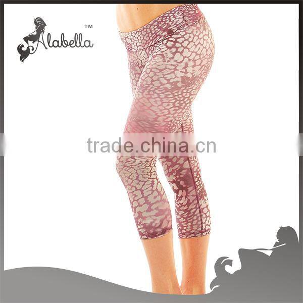 Women basic slim capri leggings & sublimation capri like spider web