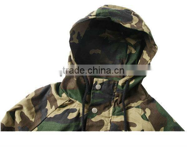 High quality cotton multi-functional military camouflage Parka
