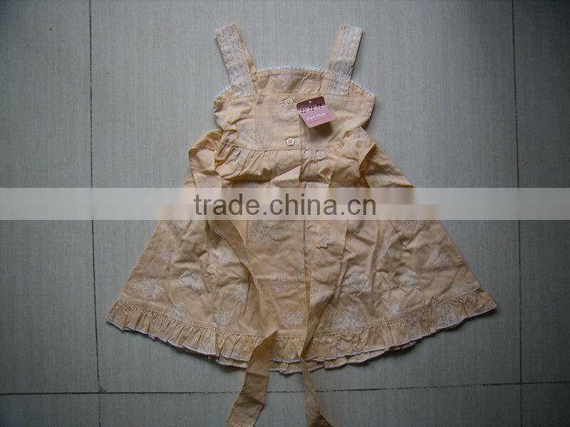 little girl's overstock dress girl's cotton dress cute stock dress