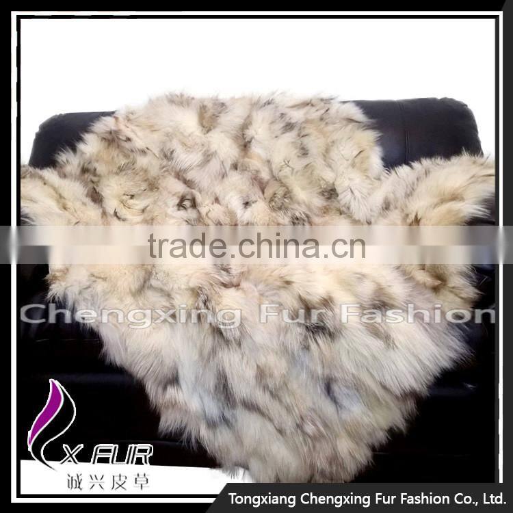 CX-D-84 Wholesale Custom Real Raccoon Fur Area Carpet Rugs