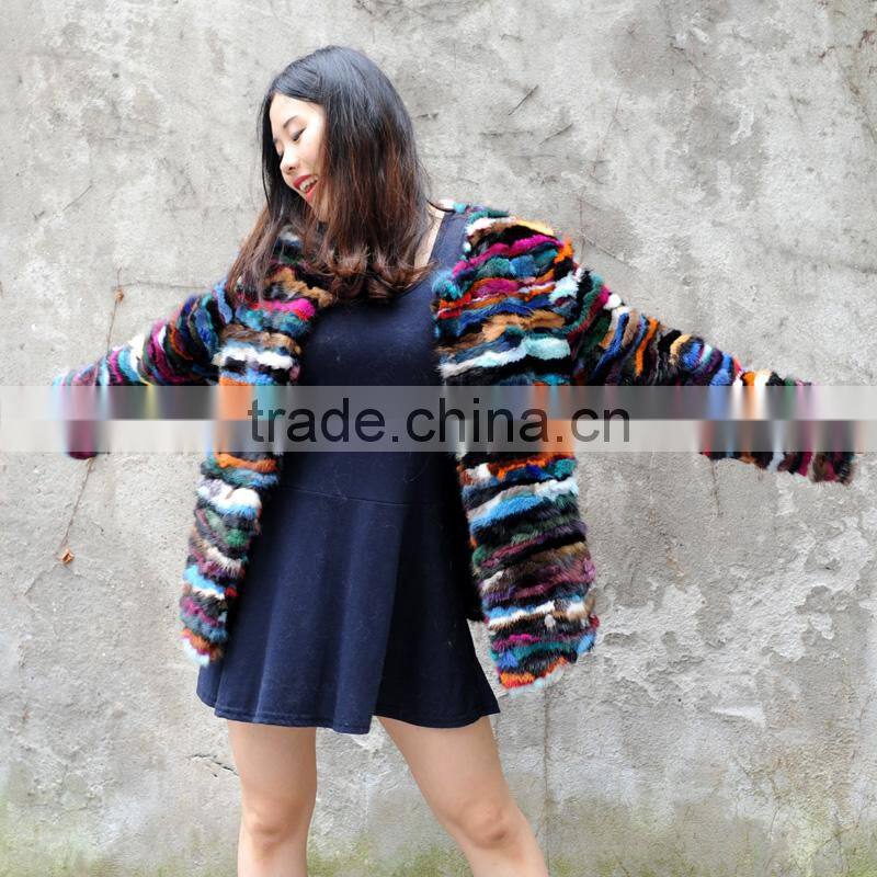 CX-G-A-51 Hot Sale Multi Color Genuine Mink Fur Coat for Winter