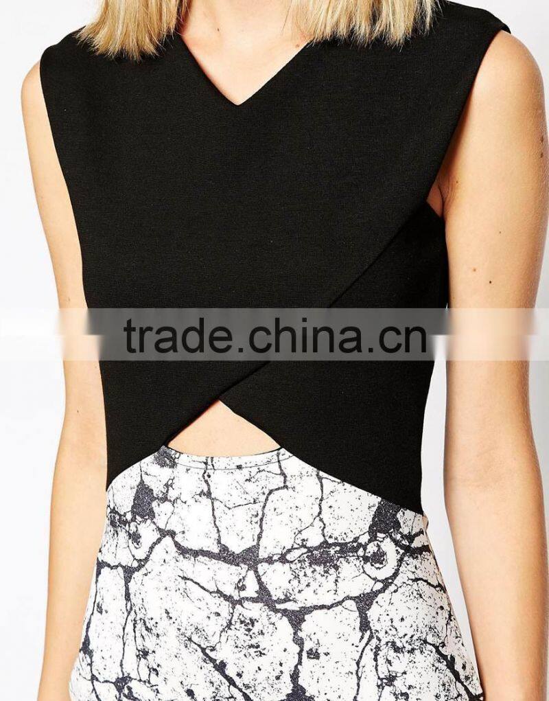 Baroque Vintage Fashion Island Style Print Dress Sexy office ladies dress