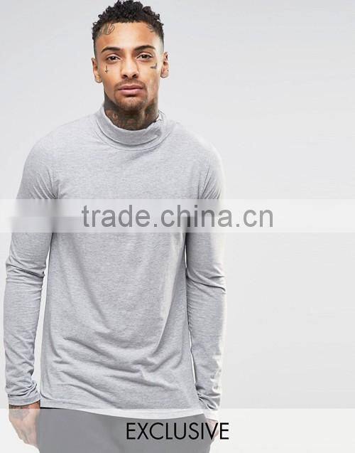 Long sleeve casual street top wear, OEM cheap blank sports golf gym t-shirt men wholesale