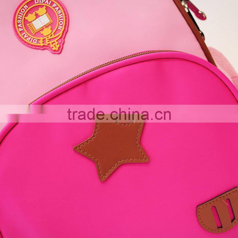 school backpack kids baby zippers stars prints bags for children PU