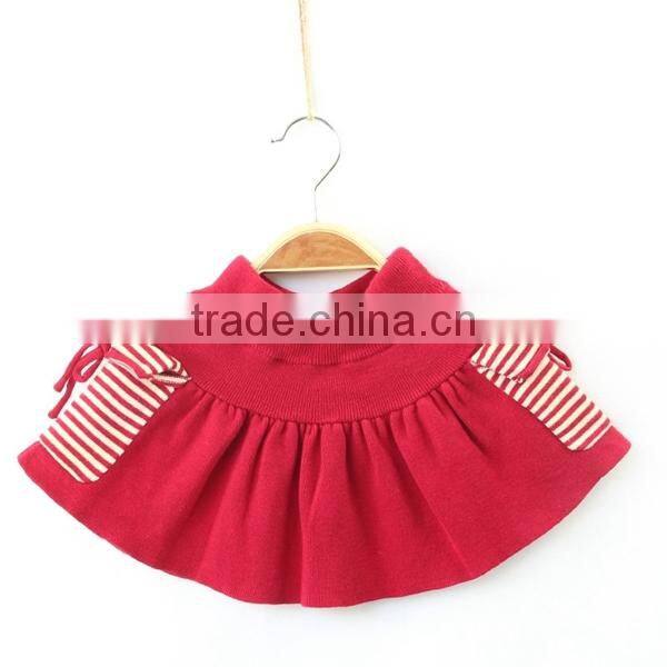 New design children's skirt two pockets kid girl mini skirt