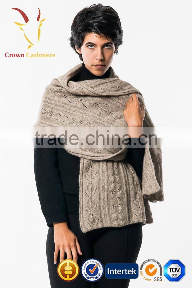100% Pure Cashmere Cable Wrap/Shawl Pashmina Shawl/Wrap
