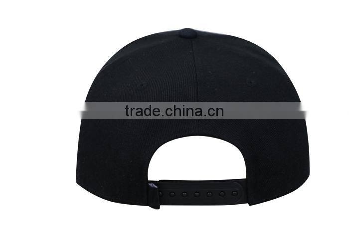 Plastic strapback wholesale custom 6 panel snapback hats made in China
