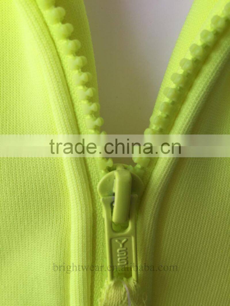 100%polyester inner brush fleece hi vis sweatshirt ANSI CLass 3