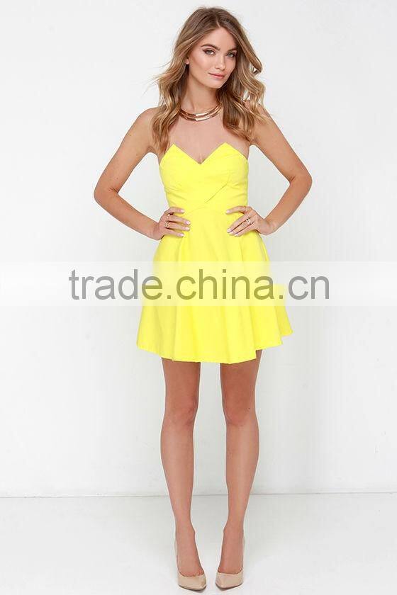 Custom Make V-Neck Sexy Lady Midriff Costume Above Knee Mature Women In Short Dresses