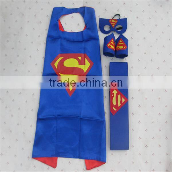 DIY Superman Cape Mask Fancy Dress Kids Childrens Halloween Super Hero