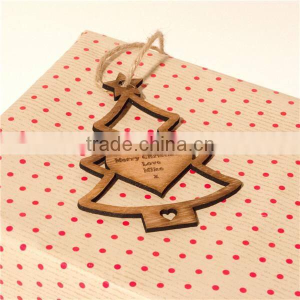 Personalised Rustic Wooden Christmas Tree Gift Tags. Vintage Decorations