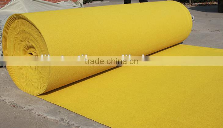 Film coated one-time used exhibition carpet Polyester needle punch roll carpet
