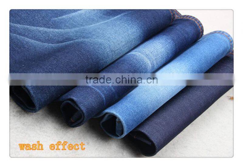 Cotton polyester spandex denim fabric for jeans