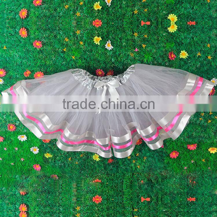 Wholesale boutique stylish many colors grey puffy mini children tulle skirt M5051801