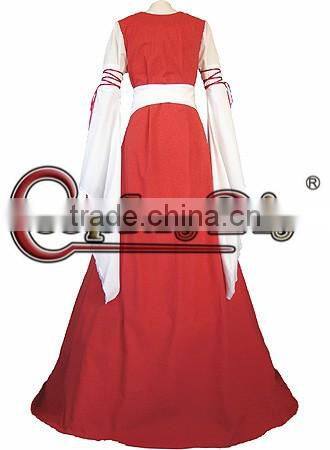 Red Medieval Victorian Ball Gown Dress Costume Marie Antoinette Dress Halloween Cosplay Costume