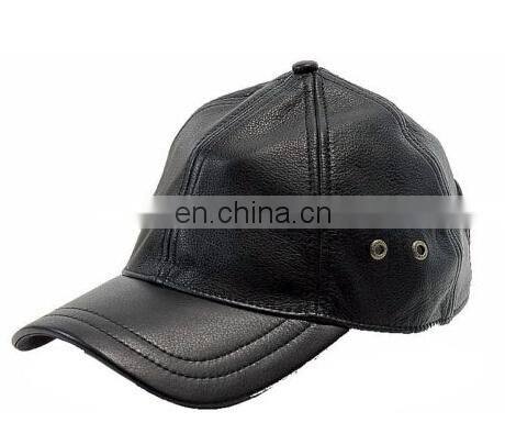Black brown wine-red unique custom leather hat baseball hat