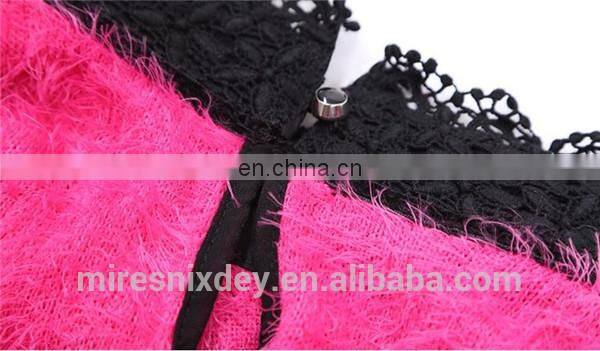 2014 autumn&winter turtle neck thick Mohair lace lady sweater