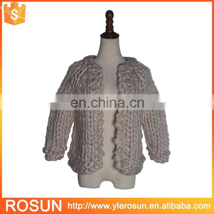 Supplier Soft 100% Wool Handmade Sweater for Babies
