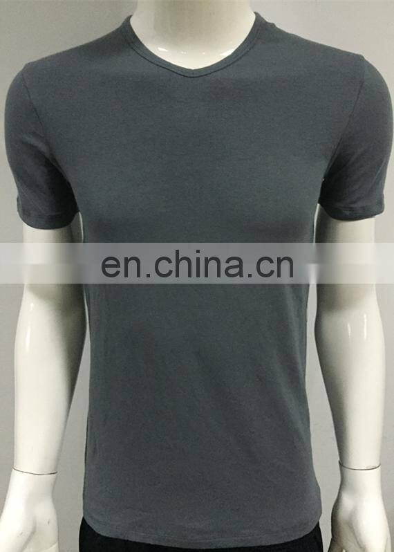 2017 Men's comfortable gray O-neck l t-shirt without printing
