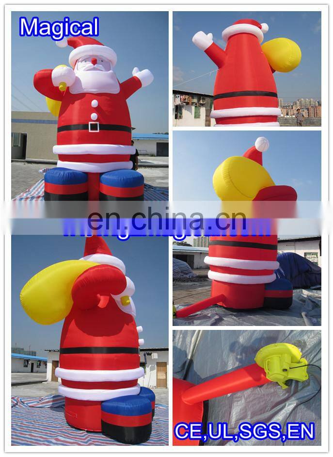Inflatable santa claus with Cactus for outdoor decoration
