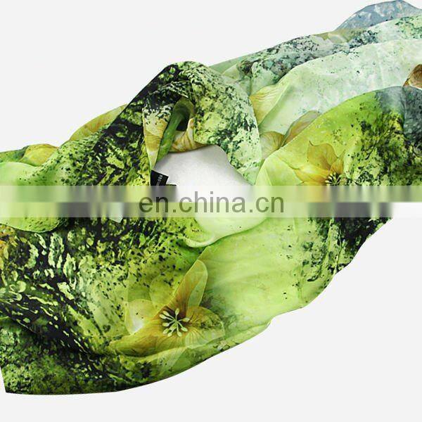 2013 New Lady Digital Printing Silk Scarf (crepe satin plain)