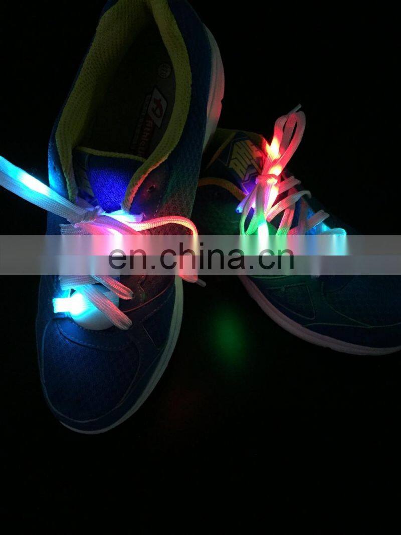 Fashion wholesale colorful platube elastic led shoelaces