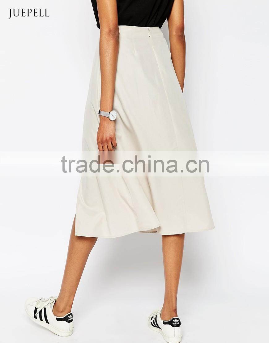 Soft wrap midi skirt with splice. custom skirt, women clothes guangzhou OEM,china factory