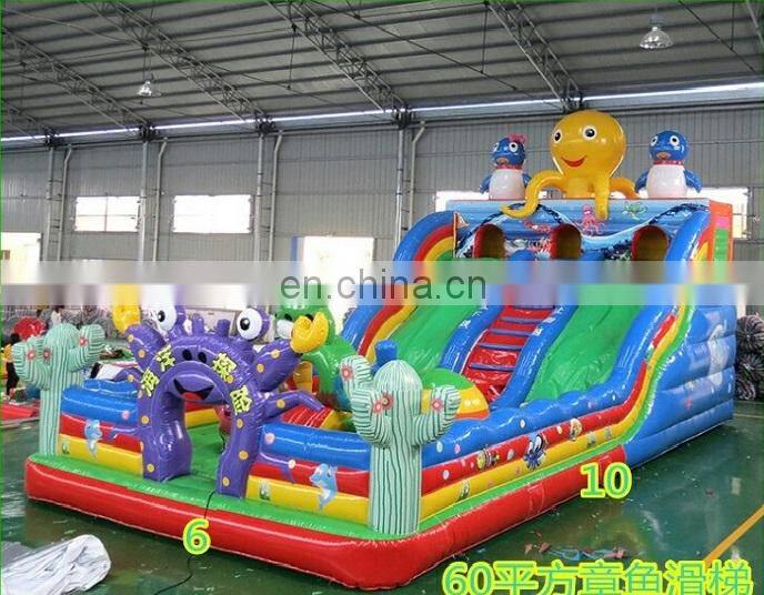 Wholesale outdoor inflatable bouncer jumping castle bounce house with water slide