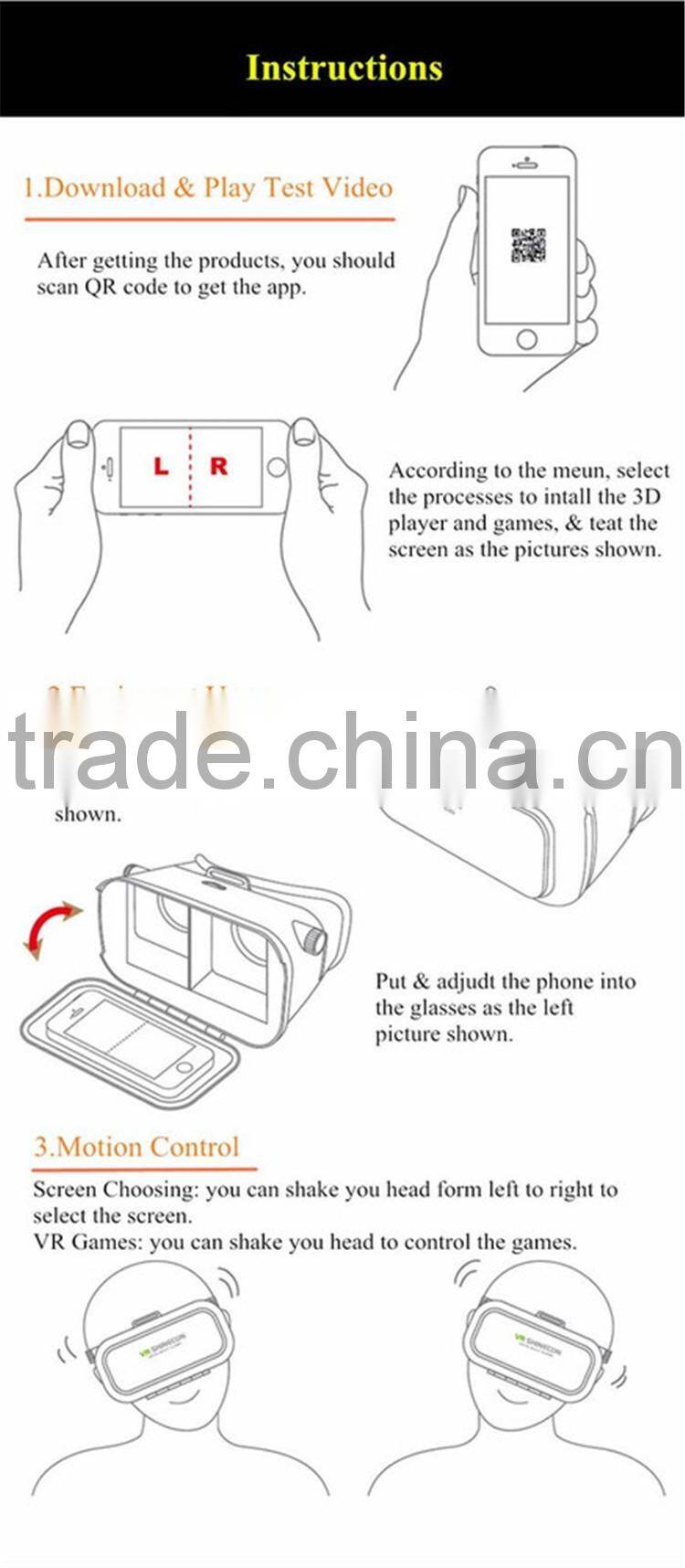 2016 Super hot VR glasses Shinecon LC-VRSN