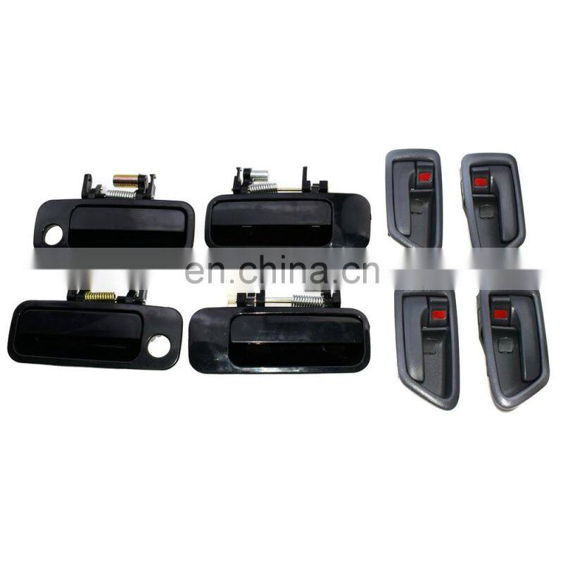 8Pcs Front Rear Black Outer & Inner Gray Door Handle Set For Toyota Camry 97-01