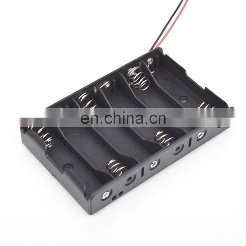 1pc 6 x 1.5V AA 2A CELL Battery Batteries Holder Storage Box 9V Case With Lead Wire