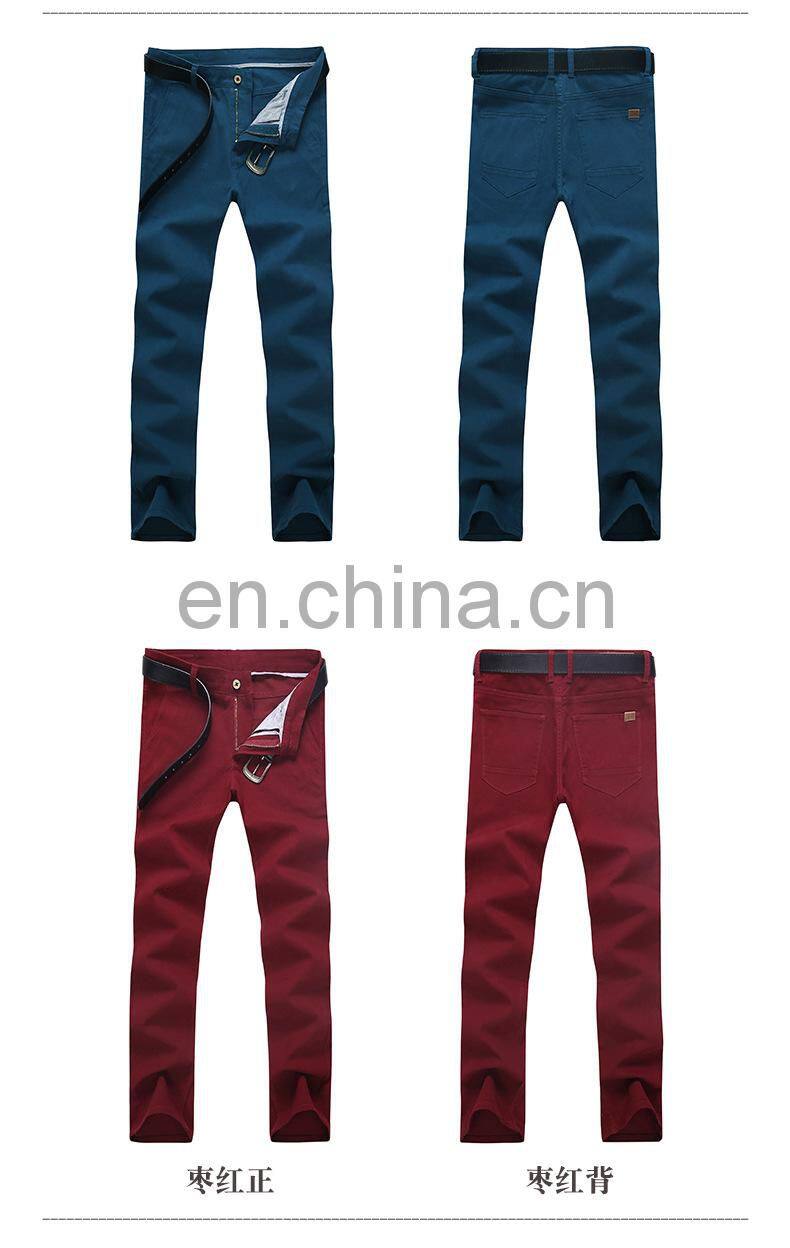 Wholesale customized brand LOGO new high-quality 100% cotton straight casual pants slim-fit men's trousers