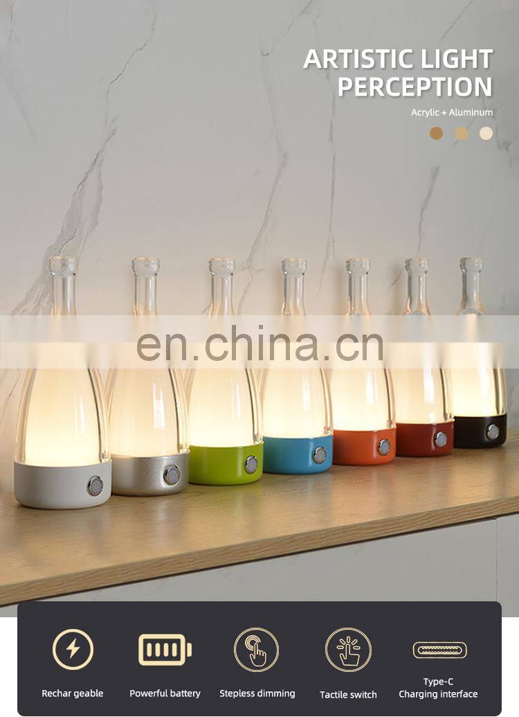 HUAYI Fashion Design Portable Modern Cafe Dining Room Acrylic Decorative 4W Desk Lamp LED Table Light
