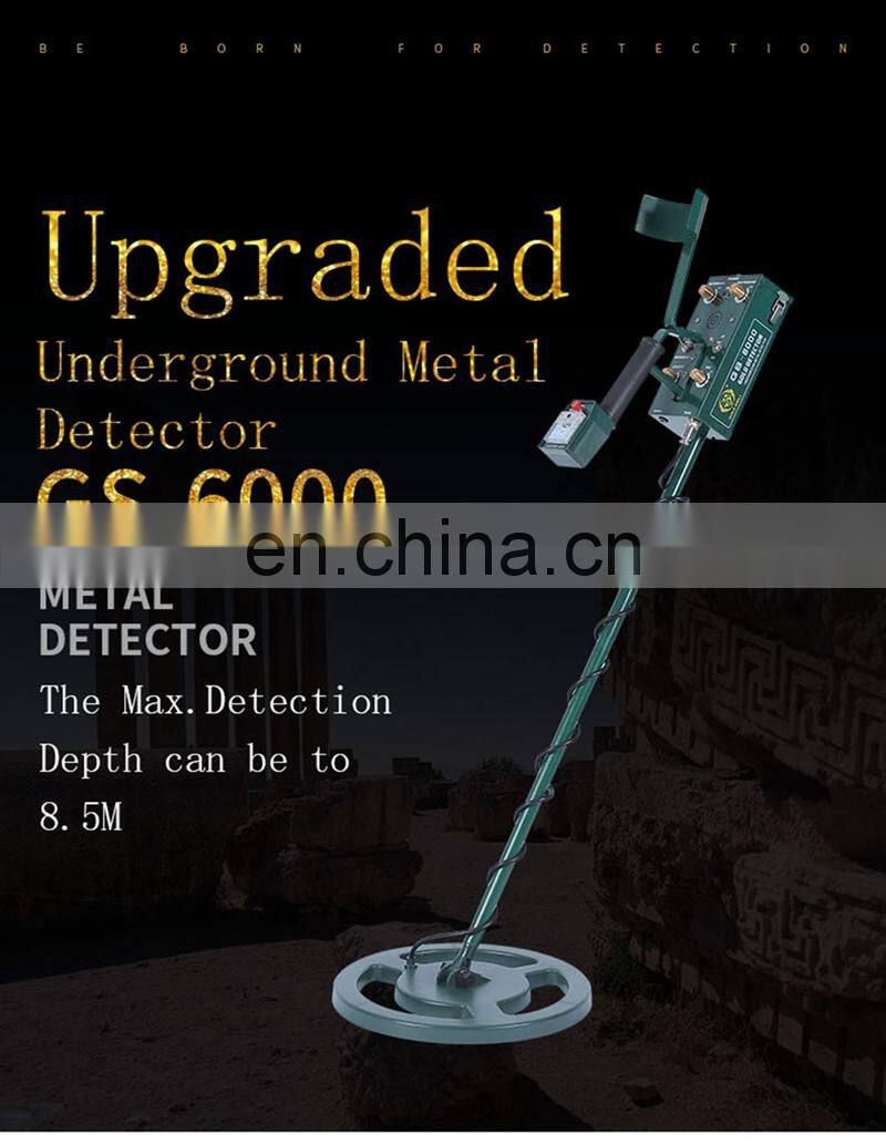GS-6000 Mini Underground Metal Detector Treasure Machine w/Headphone Max Depth 8.5m LED Screen