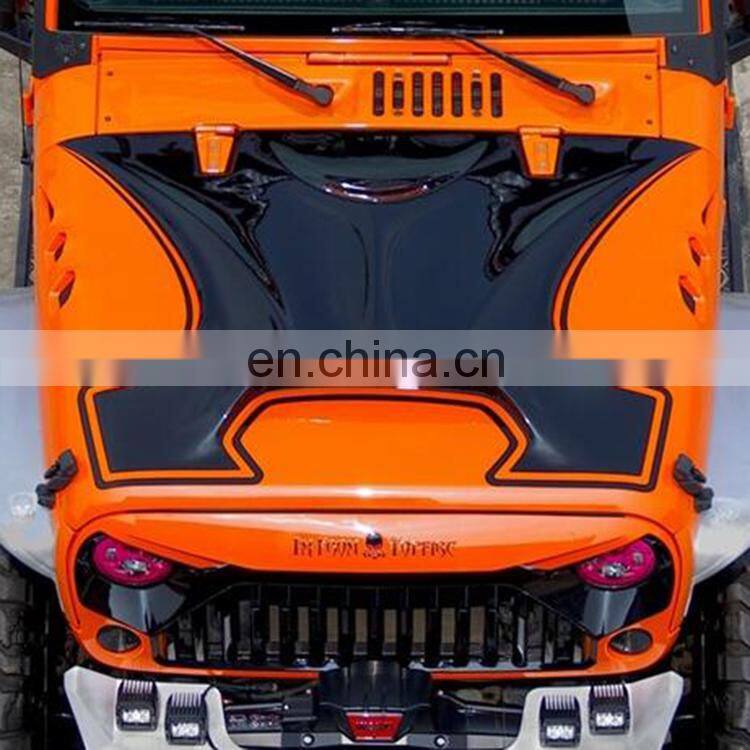 steel angry hood cover for jeep for for wrangler JK 2007-2017